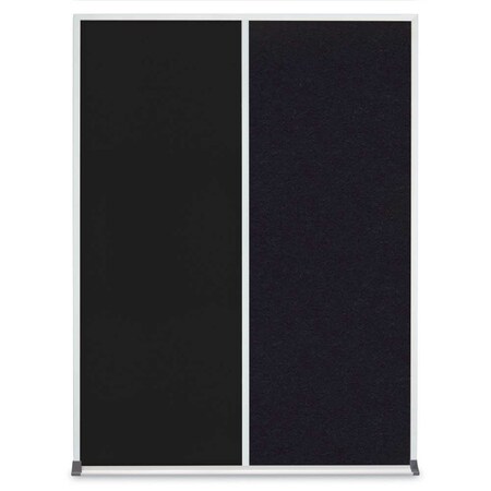 United Visual Products Double Door Radius Plus Corkboard, 48"X UV8003PLUS-GOLD-AMETHY